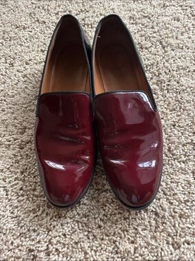 Marc Jacob’s Burgundy and black Patent Slip-On Loafers